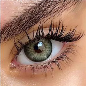 لنز آماندا باربی گرین سبز خاکی دوردار