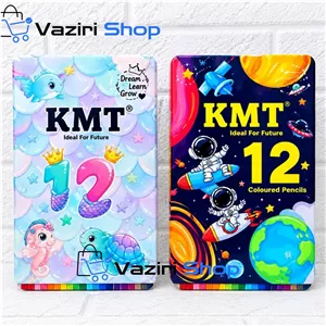 مدادرنگی 12 رنگ کی ام تی KMT جعبه فلزی