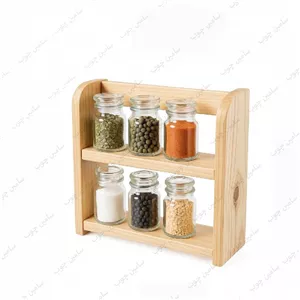 استند جای ادویه ای چوبی آشپزخانه - کد 196