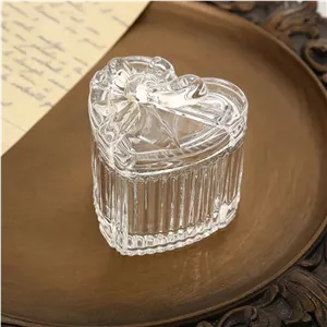 قندان شیشه ای پاپیونی قلبی وارداتی deli glass