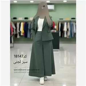 ست کت و دامن شلواری لینن سارا