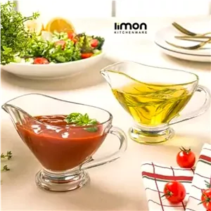 سس خوری شیشه ای دسته دار دو عددی لیمون
