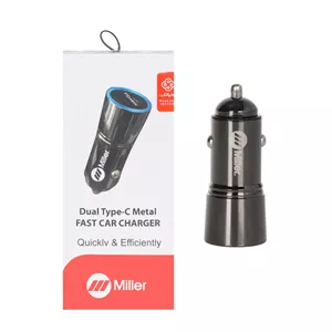 شارژر فندکی 48W فست و PD دو پورت Miller مدل M-CH106 - مشکی - (گارانتی پارتیان پایا)