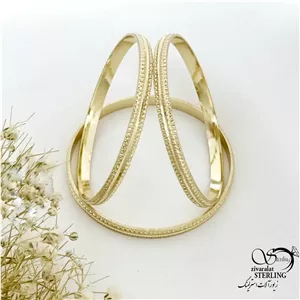 النگو نقطه کوب طرح طلا (بچه گانه) 3میل طلاروس کد 21825