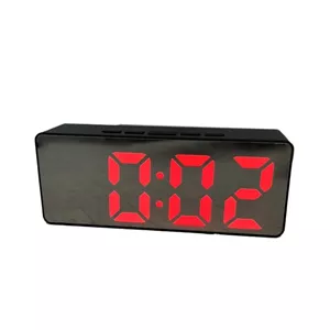 ساعت رومیزی LED دیجیتال آینه ای بدنه مشکی مدل DS-3698 اقساطی