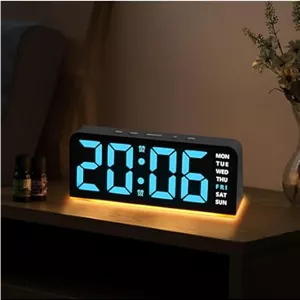ساعت LED دیجیتالی رومیزی بک لایت دار نارنجی مدل 91 اقساطی
