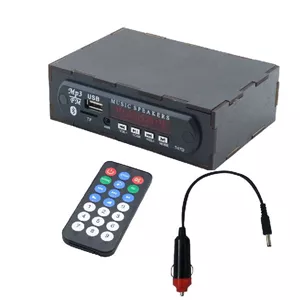 پخشکننده و آمپلیفایر بلوتوثی خودرویی مدل Wood-Stereo همراه با کابل فندکی اقساطی