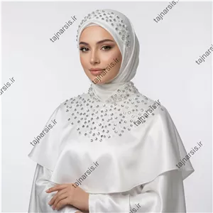 یقه حجاب ساتن