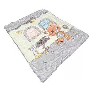 پتو کودک و نوزاد مدل خرس خوشحال سایز 120x100 سانتی متر P7n