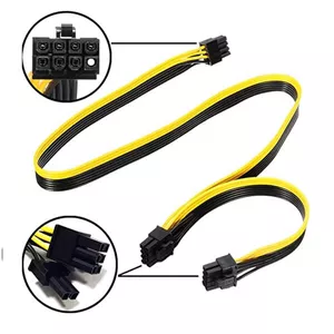 کابل تبدیل برق پاور 8 پین نربه دو تا 2+6 پین نر VGA