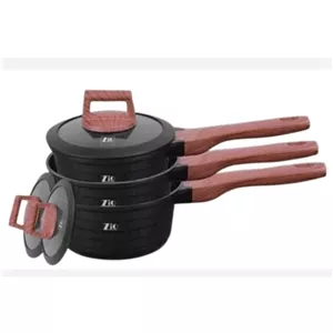 آرام پز شیر جوش 3عددی درب دار زیو مدل Z-8537 اصلی ضد خش (( هزینه ارسال پس کرایه )) بخارپز 