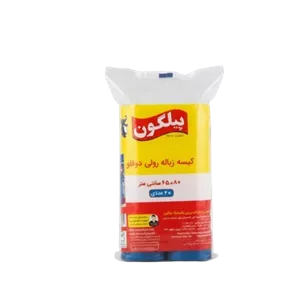 کیسه زباله رولی دوقلو پیلگون سایز 65 در 80 بسته 20 عددی