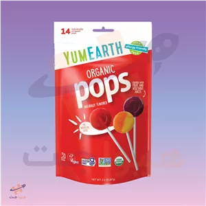 آبنبات میوه ارگانیک یام ارث 14 عدد، 87 گرم Yum Earth Organic Fruit Pops