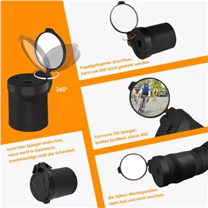 آینه دوچرخه سر دسته فرمان - آینه دوچرخه تاشو برای دسته