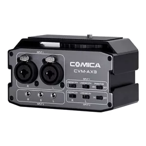 میکسر صدای دوکاناله برای دوربین های DSLR کامیکا Comica CVM-AX3