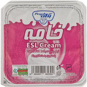 خامه نیم چرب ESL پگاه 100 گرمی
