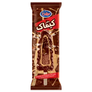 بستنی چوبی ویفر با مغز کاراملی و روکش شکلاتی میهن 56 گرمی