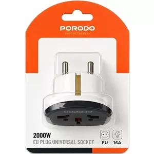 تبدیل برق 3 به 2 Porodo مدل PDKT178BU 2000W - خاکستری سفید (گارانتی 6 ماهه شرکتی)