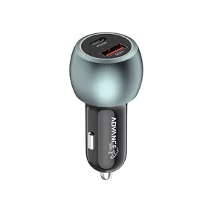 شارژر فندکی PD و فست دو پورت Advance Media مدل A-F5 52.5W - سبز (گارانتی یکساله ویستا حافظه)