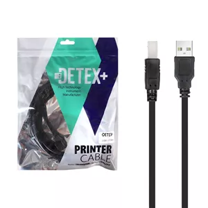 کابل پرینتر 5 متری +DETEX - مشکی