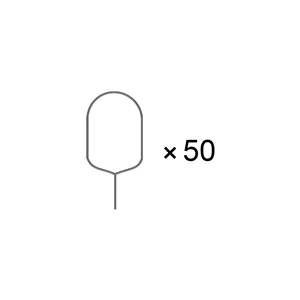 سوزن سیم کارت کد2 - نقره ای - ASP (بسته 50 عددی)
