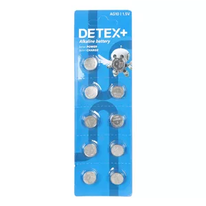باتری ساعتی Detex+ Alkaline مدل AG10 (بسته 10 عددی)