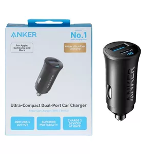 شارژر فندکی فست دو پورت Anker مدل A2741H11 30W- مشکی (گارانتی شش ماهه ایویز)