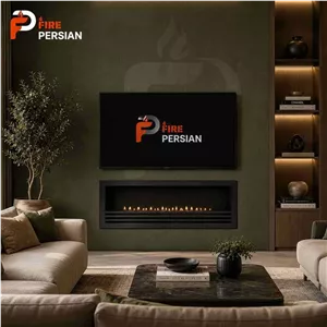 شومینه گازی دیواری مدرن فلت 120 سانتیمتر مدل نایس