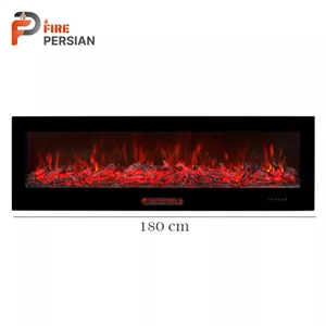 شومینه برقی ال سی دی مدرن 180 سانتیمتری با هیزم سه بعدیمدل لوکس دیواریF ire 🔥Persian