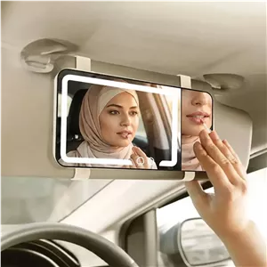 آینه آرایشی خودرو پورودو Porodo مدل PDLFSTNZ330 شارژی چراغ دار