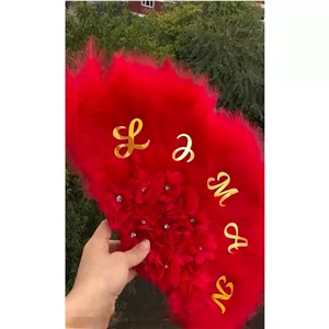 بادبزن پر زیبا همراه اسم نوشته دلخواه 1عددی