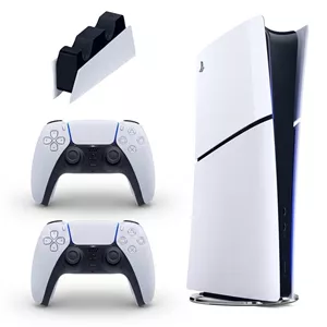 کنسول بازی سونی مدل PlayStation 5 Slim Digital Edition ظرفیت 825 گیگابایت ریجن CFI-2116 اروپا به همراه دسته اضافی و ...