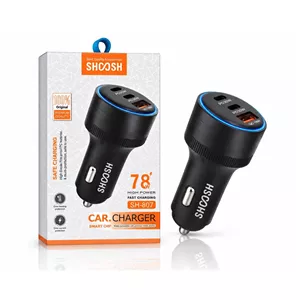 شارژر فندکی خودرو شوش مدل SH-807 توان 78 وات