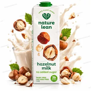 شیر فندوق با قند طبیعی خرما 1 لیتری نیچرلین nature lean