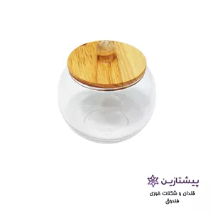 قندان و جای ادویه پیرکس درب چوبی