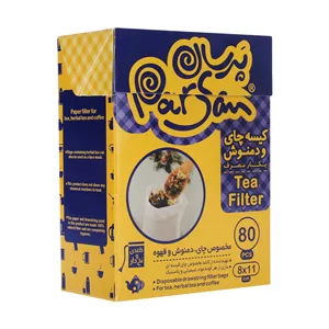 فیلتر چای یکبار مصرف پرسان مدل 001 بسته 80 عددی