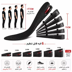 کفی افزایش قد پمپی ترکیب راحتی، سلامت و افزایش قد از 2.5 تا 13 سانتیمتر !اورجینال-در انتخاب میزان افزایش قد در قسمت کا