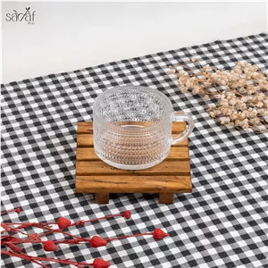 فنجان بزرگ سوپ  دسر بلور مهره دار خارجی (یک عددی)