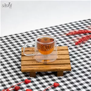 فنجان پیرکس دوجداره هرمی 80 سی سی (یک عددی)