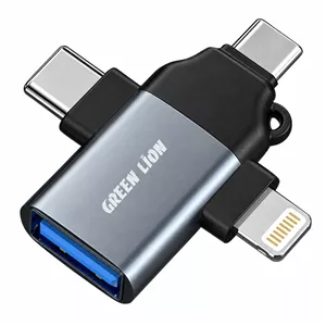 تبدیل OTG گرین لاین مدل GreenLion-3in1 سه کاره