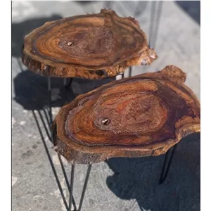 میز عسلی چوب گردو طبیعی براق