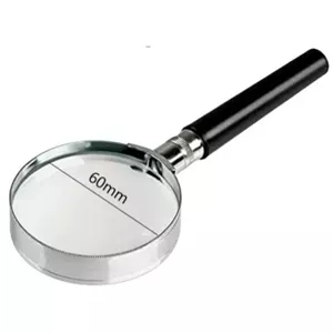 ذره بین قاب استیل با لنز 60mm