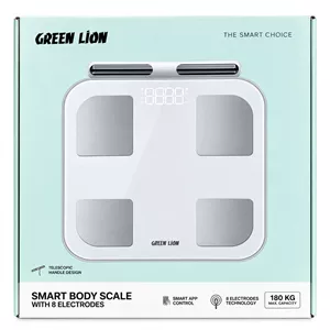 ترازو هوشمند گرین لاین Green Lion مدل GL-BWS02 با 8 الکترود و ظرفیت 180 کیلوگرم