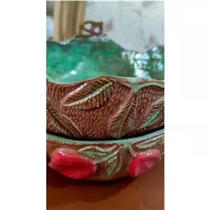 کاسه های دست ساز طرح انار و کالیگرافی هیچ