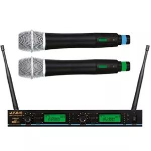 میکروفون بی سیم UHF دوکانال برند JTR مدل UJM-882