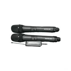 میکروفون بی سیم دو دستی UHF بیر BEYER مدل BAYER-202