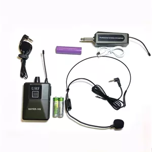 میکروفون یقه ای بی سیم هدست UHF بیر BEYER مدل BAYER-102