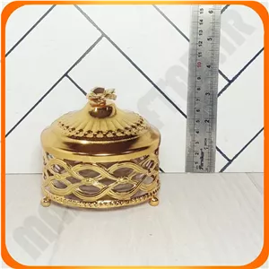 قندان گرد طلایی طنابی زومبا