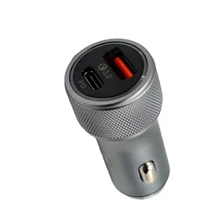 شارژر فندکی کینگ پلاس مدل HK-10 توان 52.5 وات فست شارژ دو پورت