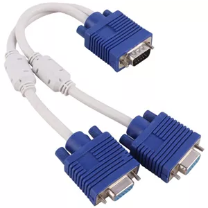کابل تبدیل 1 به 2 طول 30 سانتی متری VGA 3+6 پاور لینک Power Link
